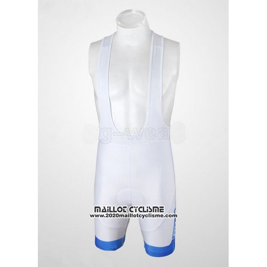 2010 Maillot Ciclismo FDJ Blanc et Bleu Clair Manches Courtes et Cuissard